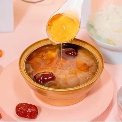 kaufen pflanzliche natürliche Ingwer Dattel Osmanthus Stew Pfirsich Kaugummi Suppe für Hautgesundheit Naturkollagen Frauen Wohlbefinden und Schönheit von innen Online-Herstellung