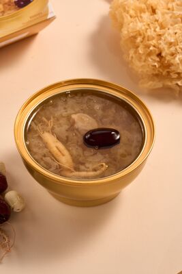 kaufen Weniger Zucker Ginseng Schnee Pilz Nährstoff Kollagen Brühe Leicht Nährstoff chinesisches Dessert Ideal für gesundheitsbewusst Online-Herstellung