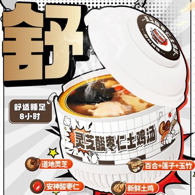 Guter Preis Traditionelle pflanzliche Hühnersuppe mit Reishi- und Jujube-Samen - eine kollagenreiche, beruhigende Brühe für Energie, Gesundheit und Langlebigkeit Online