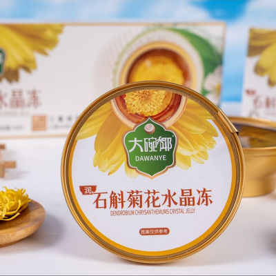 Guter Preis Pflanzliche Dendrobium Chrysanthemum Kräuterjelly 168g leicht zu essen Funktionales Snack unterstützt Stresslinderung und Tagesbilanz Regal stabil für Wellness-Lebensmittel Export und OEM Online