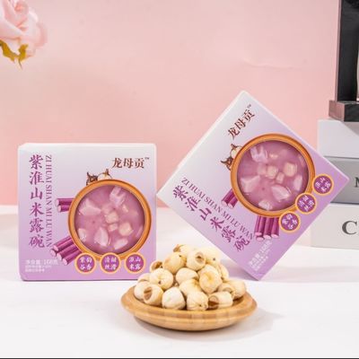 Guter Preis Lila Yam-Getreideschüssel mit Lotus-Samen und Lilienknollen, pflanzliches chinesisches Superfood-Frühstück Online