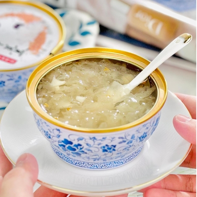Guter Preis Golden Osmanthus Tremella Dessert Kräuterkollagen Vegan Nährstoffbereit zu essen Funktionales Essen Traditionelles chinesisches Wellness Online