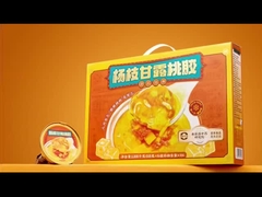 Bereit zum Essen Mango Pomelo Sago mit Pfirsichkaugummi Dessert Vegane Dessert Pflanzenbasierte Haut nährend