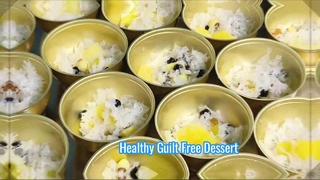 Gesundes Pfirsichgummi-Dessert, verzehrfertig